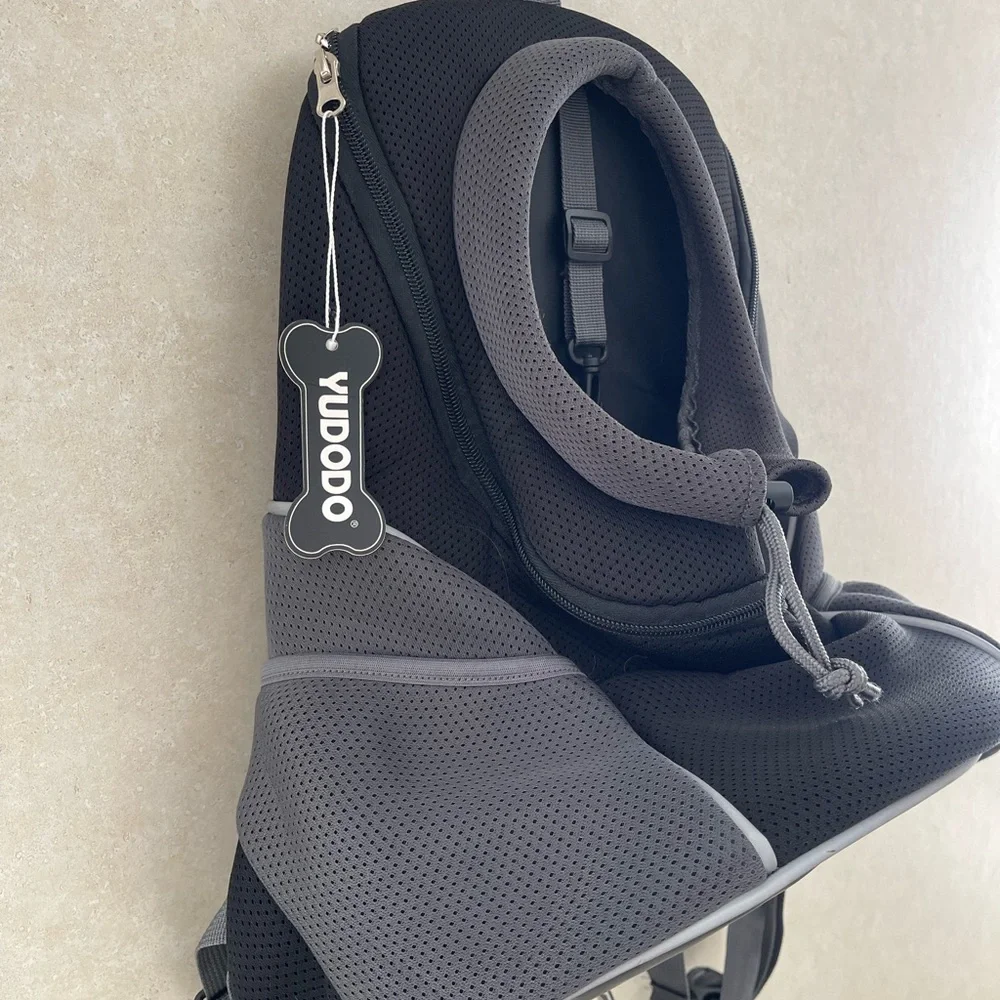 YUDODO Adjustable Dog Carrier Backpack Breathable Mesh Pet Travel Front Pack M